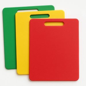 19 Plastic Small Cutting Board Set of 3 Color Coded for Food Safety