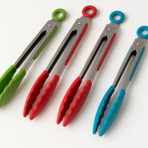 Colorful Silicone Food Tongs Set of 3 for Versatile Kitchen Use
