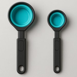 Collapsible Measuring Spoon Set of 2 with Telescopic Design for Travel and Storage